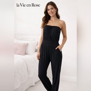 LA VIE EN ROSE BLACK. ROMPER SIZE MEDIUM